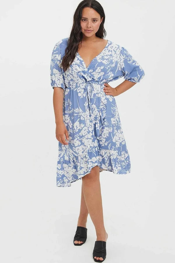 Vero Moda Curve Curve - Lexie Dress In Blue Print*Women Dresses & Jumpsuits
