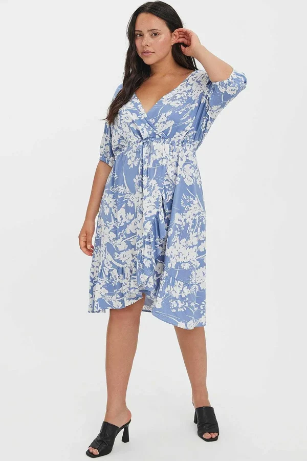 Vero Moda Curve Curve - Lexie Dress In Blue Print*Women Dresses & Jumpsuits