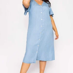 Vero Moda Curve Curve - Liliana Dress In Light Blue Denim*Women Dresses & Jumpsuits