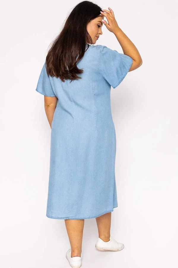 Vero Moda Curve Curve - Liliana Dress In Light Blue Denim*Women Dresses & Jumpsuits
