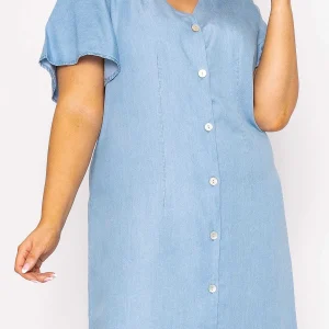 Vero Moda Curve Curve - Liliana Dress In Light Blue Denim*Women Dresses & Jumpsuits