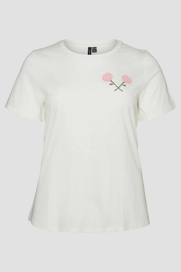 Vero Moda Curve Curve - Lina T-Shirt In White*Women Tops & Blouses