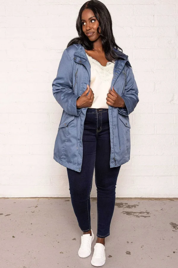 Vero Moda Curve Curve - Long Parka In Blue*Women Coats & Jackets