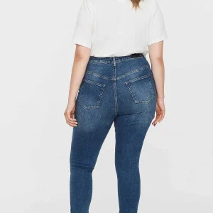 Vero Moda Curve Curve - Lora High Waist Jeans In Medium Blue Denim*Women Jeans & Trousers