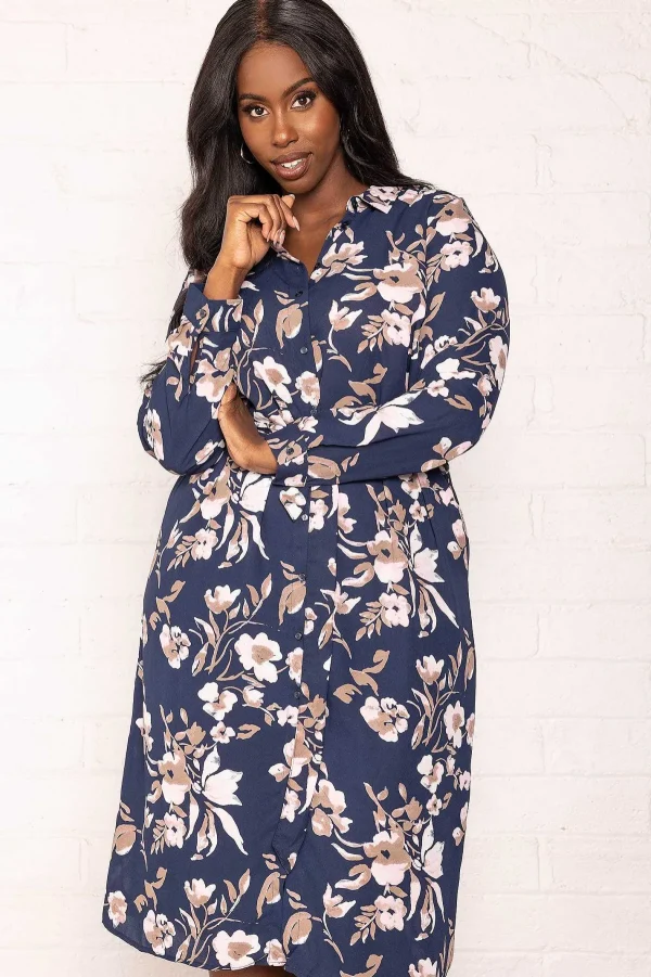 Vero Moda Curve Curve - Macy Shirt Dress In Navy*Women Dresses & Jumpsuits