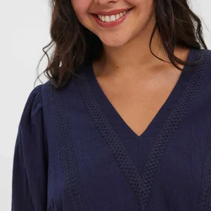 Vero Moda Curve Curve - Mavis Blouse In Navy*Women Tops & Blouses