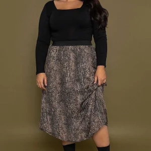 Vero Moda Curve Curve - Nala 7/8 Skirt In Animal Print*Women Skirts & Shorts
