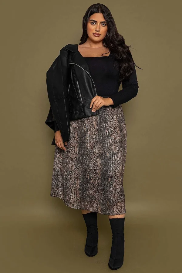 Vero Moda Curve Curve - Nala 7/8 Skirt In Animal Print*Women Skirts & Shorts