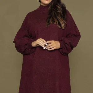 Vero Moda Curve Curve - Nancy Dress In Burgundy*Women Dresses & Jumpsuits