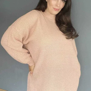 Vero Moda Curve Curve - Quinn High Neck Knit In Pink*Women Jumpers & Cardigans