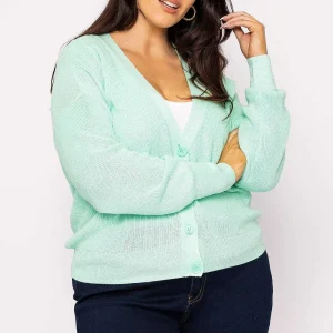Vero Moda Curve Curve - Tulex Cardigan In Mint*Women Jumpers & Cardigans