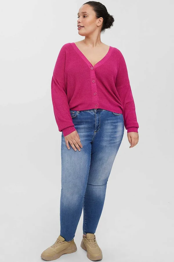 Vero Moda Curve Curve - Tulex Cardigan In Berry*Women Jumpers & Cardigans