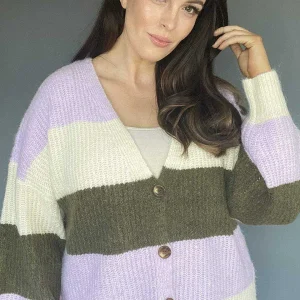 Vero Moda Curve Curve - V-Neck Button Cardigan In Multi*Women Jumpers & Cardigans