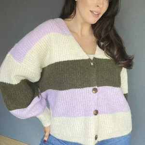 Vero Moda Curve Curve - V-Neck Button Cardigan In Multi*Women Jumpers & Cardigans