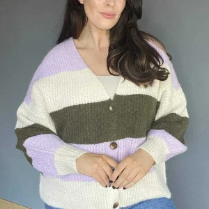 Vero Moda Curve Curve - V-Neck Button Cardigan In Multi*Women Jumpers & Cardigans