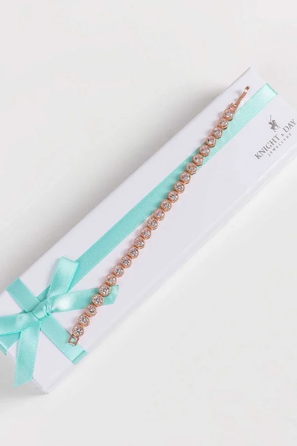 Knight & Day Danna Rose Gold Tennis Bracelet* Jewellery