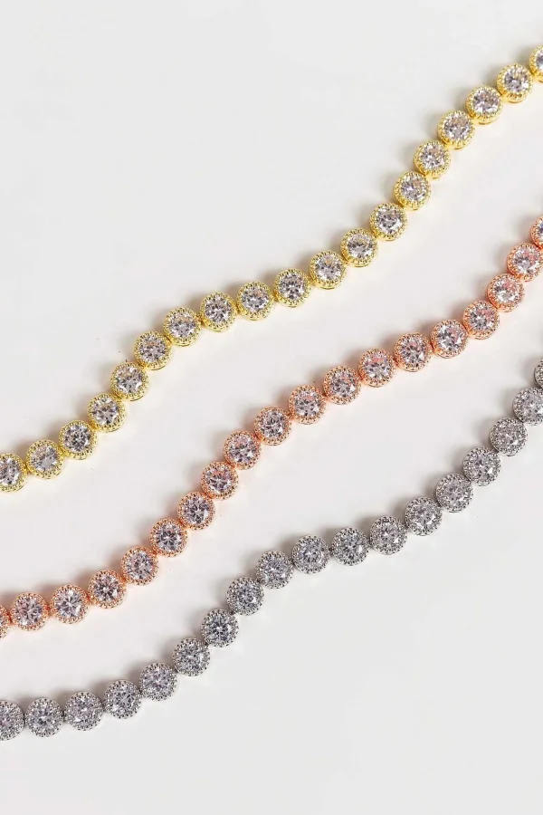 Knight & Day Danna Rose Gold Tennis Bracelet* Jewellery