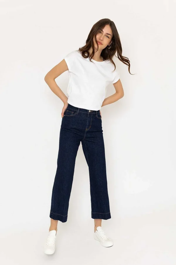 Oraije Denim Cropped Wide Leg Jeans*Women Jeans & Trousers