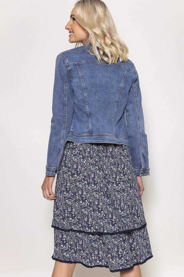 Kelly & Grace Weekend Denim Jacket In Medium Blue*Women Coats & Jackets