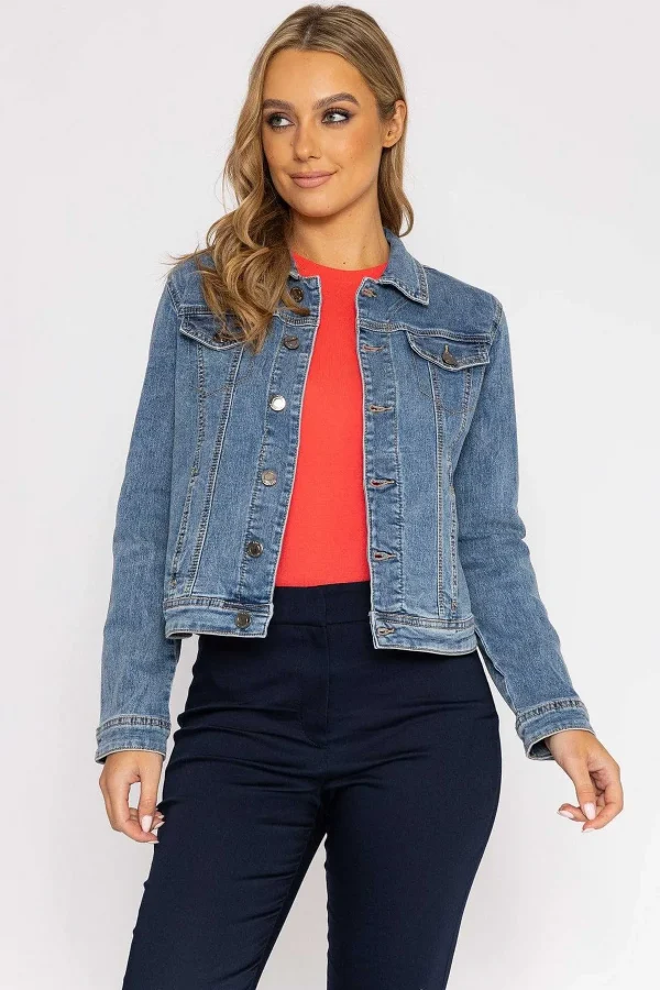 Kelly & Grace Weekend Denim Jacket In Medium Blue*Women Coats & Jackets