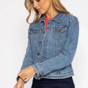 Kelly & Grace Weekend Denim Jacket In Medium Blue*Women Coats & Jackets