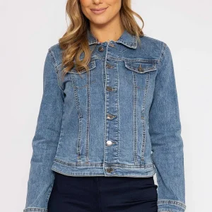Kelly & Grace Weekend Denim Jacket In Medium Blue*Women Coats & Jackets