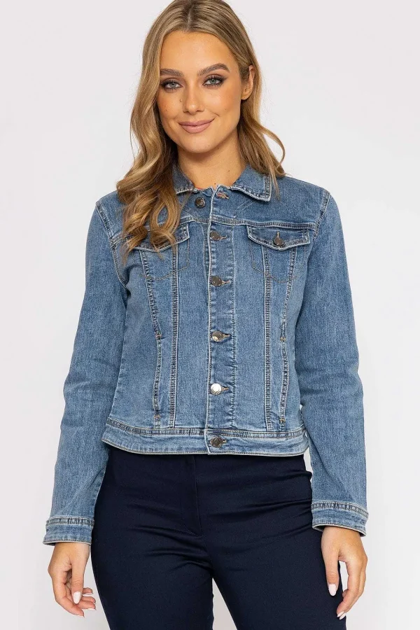 Kelly & Grace Weekend Denim Jacket In Medium Blue*Women Coats & Jackets