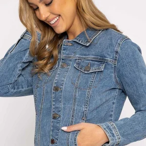 Kelly & Grace Weekend Denim Jacket In Medium Blue*Women Coats & Jackets