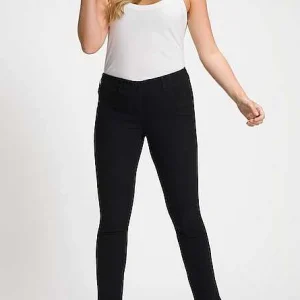 Ulla Popken Denim Look Elastic Jeggings In Black*Women Jeans & Trousers