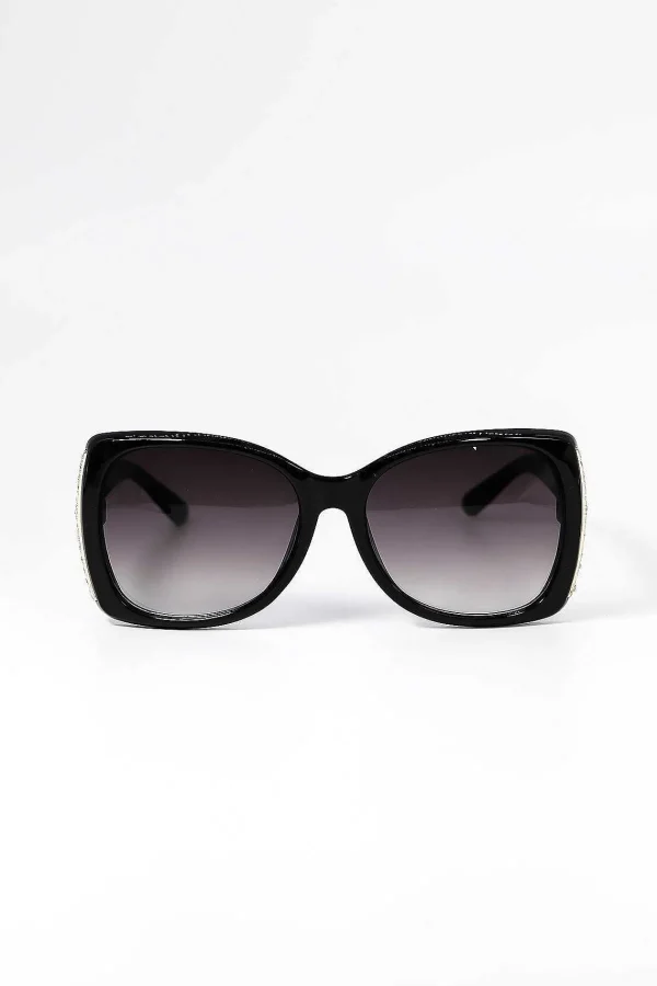 SOUL Accessories Diamante Oversized Sunglasses In Black* Sunglasses