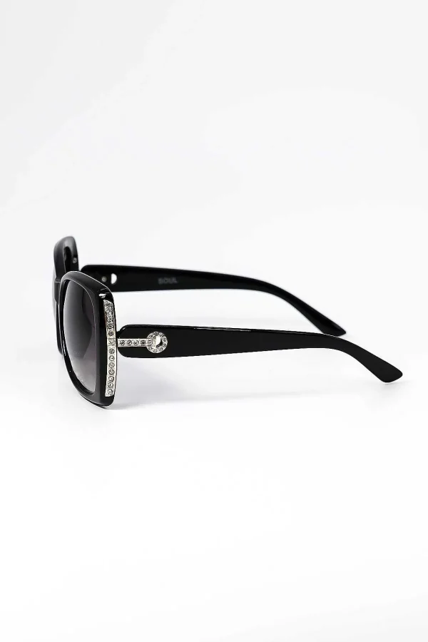 SOUL Accessories Diamante Oversized Sunglasses In Black* Sunglasses