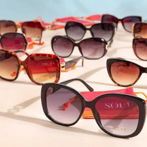 SOUL Accessories Diamante Oversized Sunglasses In Black* Sunglasses