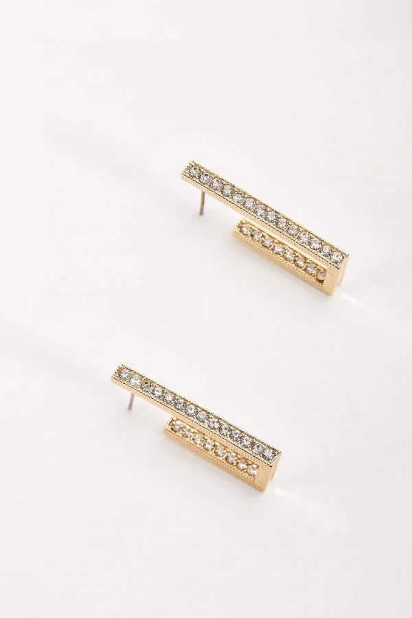 Soul Jewellery Diamante Rectangle Hoop Earrings*Women As Seen On Social