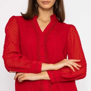 Rowen Avenue Dobby Texture Blouse In Red*Women Tops & Blouses