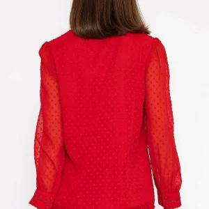 Rowen Avenue Dobby Texture Blouse In Red*Women Tops & Blouses
