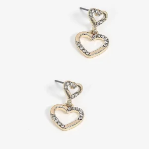 Soul Jewellery Double Heart Drop Earrings* Earrings