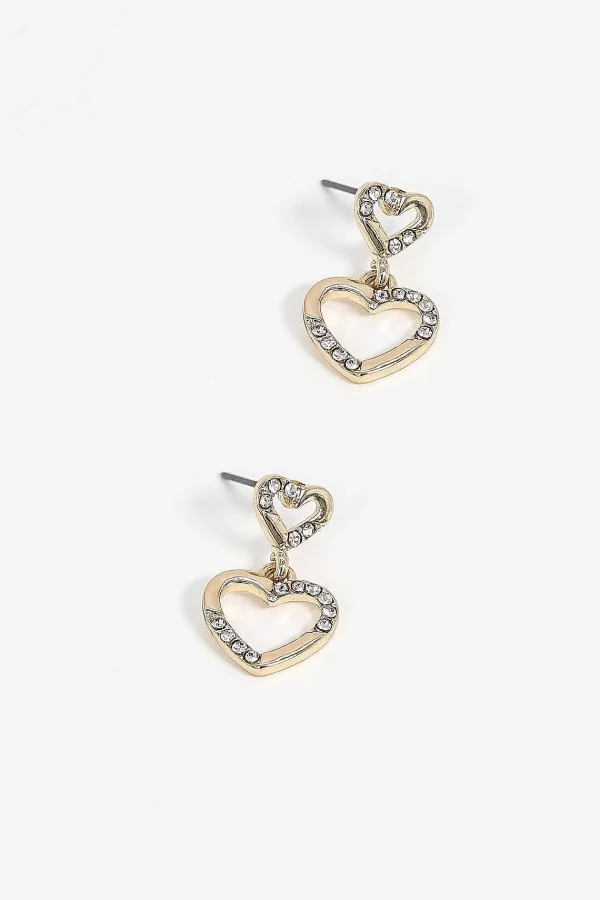 Soul Jewellery Double Heart Drop Earrings* Earrings