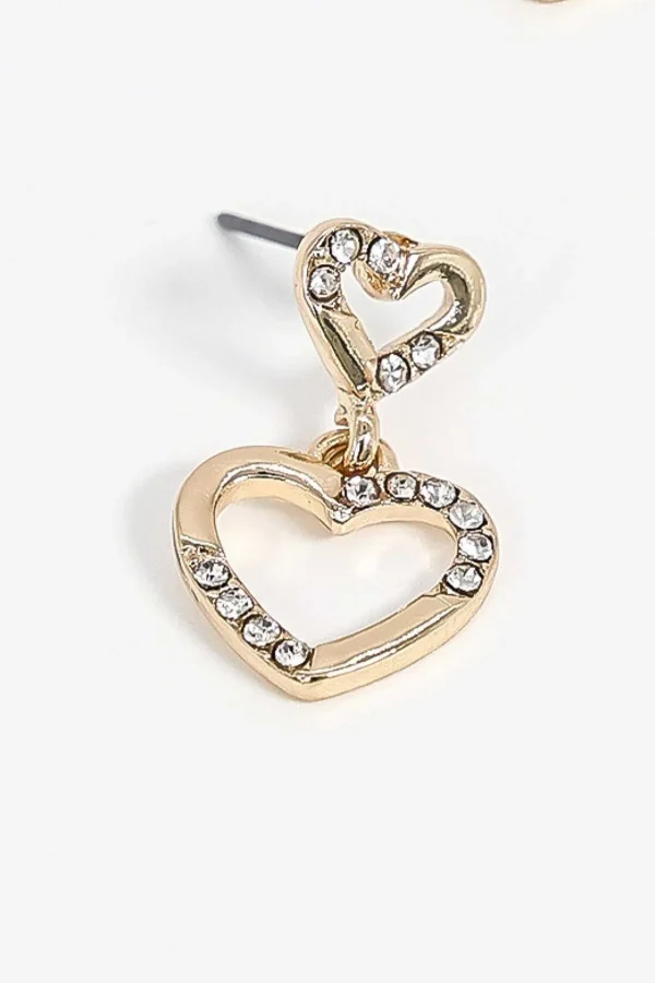 Soul Jewellery Double Heart Drop Earrings* Earrings
