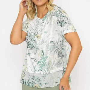 Voulez Vous Double Layer Burnout & Mesh Top*Women Tops & Blouses
