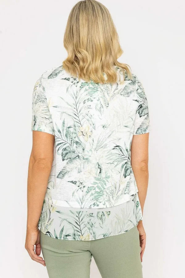 Voulez Vous Double Layer Burnout & Mesh Top*Women Tops & Blouses