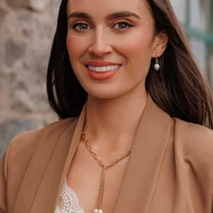 Joularie Double Strand Pearl Drop Chain* Necklaces
