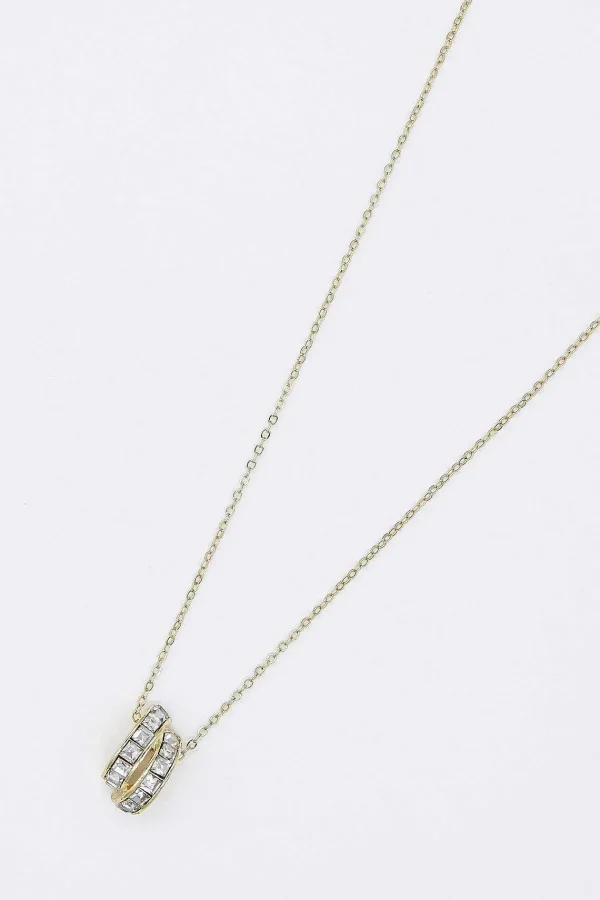 Joularie Double Strand Pendant Necklace In Gold* Necklaces