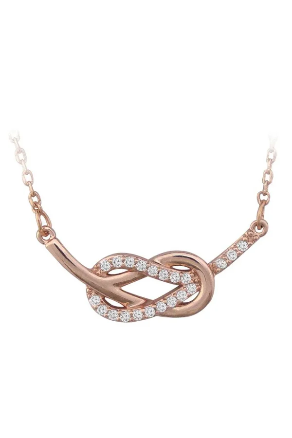 Tipperary Crystal Jewellery Double Swirl Hammock Pendant In Rose Gold* Her