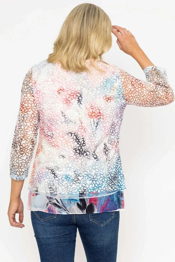 Voulez Vous Dovore Printed Top In Pink*Women Tops & Blouses