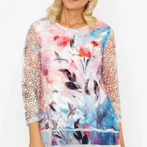 Voulez Vous Dovore Printed Top In Pink*Women Tops & Blouses
