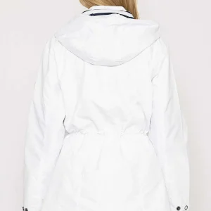 West Quay Drawstring Jacket With Stripe Lining In White*Women Coats & Jackets