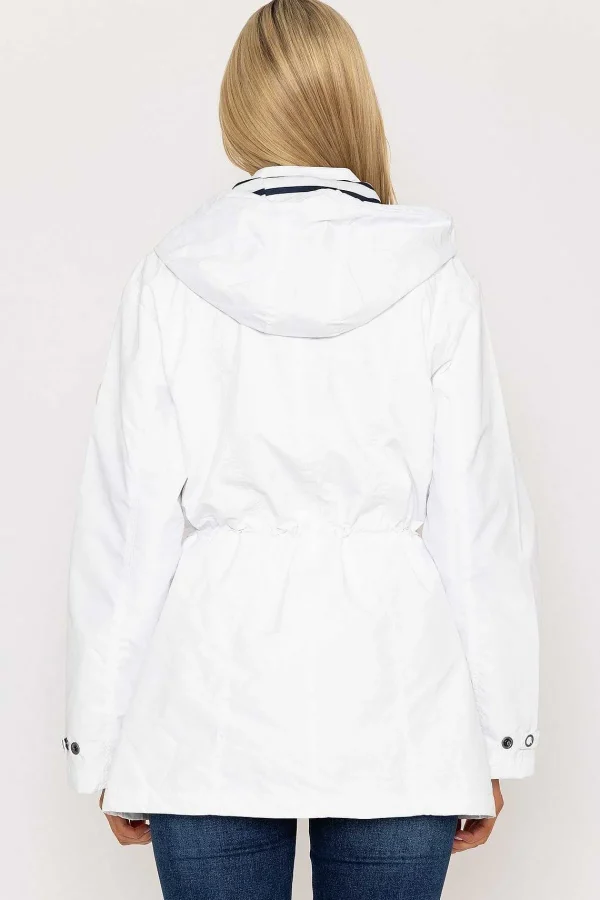 West Quay Drawstring Jacket With Stripe Lining In White*Women Coats & Jackets