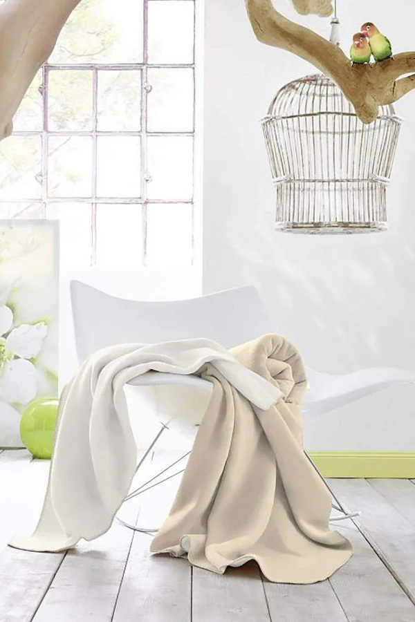 Biederlack Duo Cotton Throw 150X200Cm In Ecru* Homeware