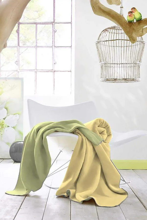 Biederlack Duo Cotton Throw 150X200Cm In Ochre* Homeware