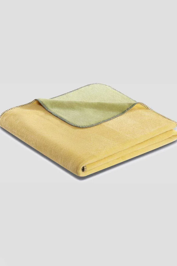 Biederlack Duo Cotton Throw 150X200Cm In Ochre* Homeware